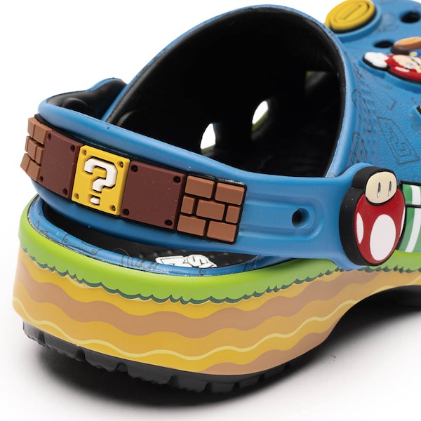 alternate view Super Mario Crocs Classic Clog - Blue / MulticolorALT4B