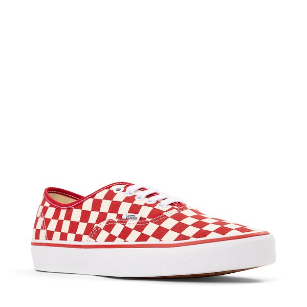 alternate view Vans Authentic Primary Checkerboard Skate Shoe - Racing Red / WhiteALT5