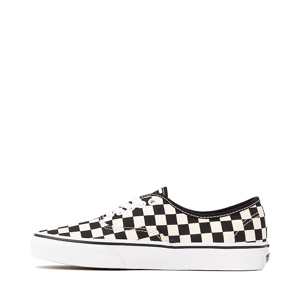 alternate view Vans Authentic Primary Checkerboard Skate Shoe - Black / WhiteALT1
