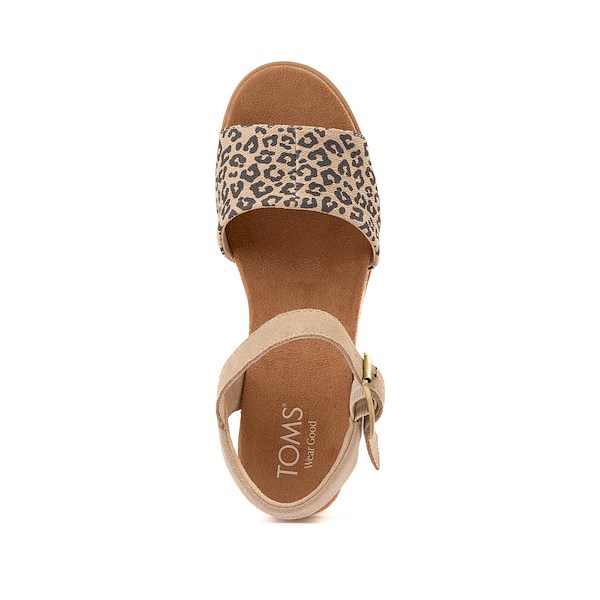 alternate view Womens TOMS Diana Wedge Sandal - Natural / Leopard PrintALT2