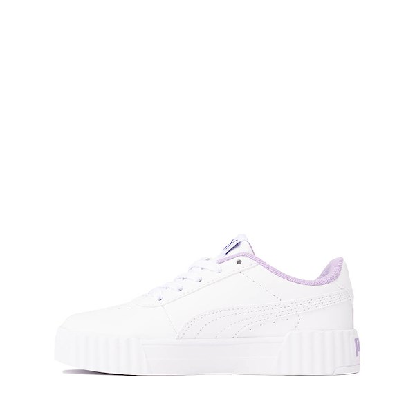 alternate view PUMA Carina 3.0 Butterfly Athletic Shoe - Little Kid / Big Kid - White / VioletALT1