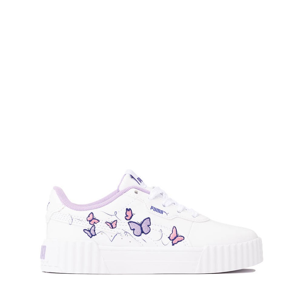 PUMA Carina 3.0 Butterfly Athletic Shoe - Little Kid / Big Kid - White / Violet