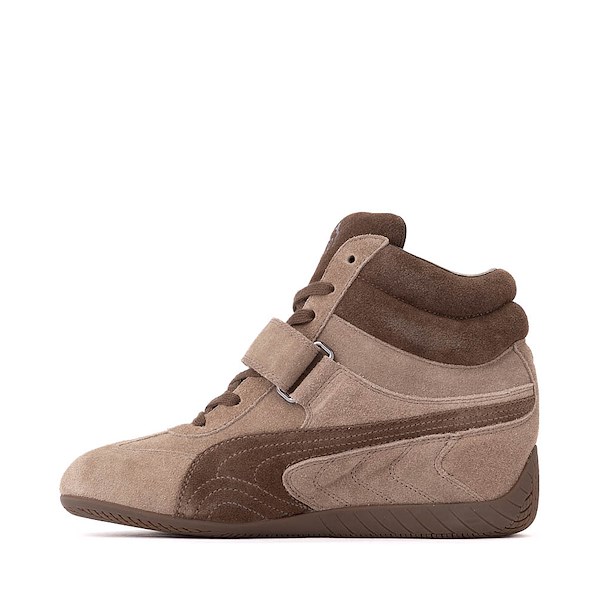 Womens PUMA Speedcat Wedge Athletic Shoe - Totally Taupe / Chocolate