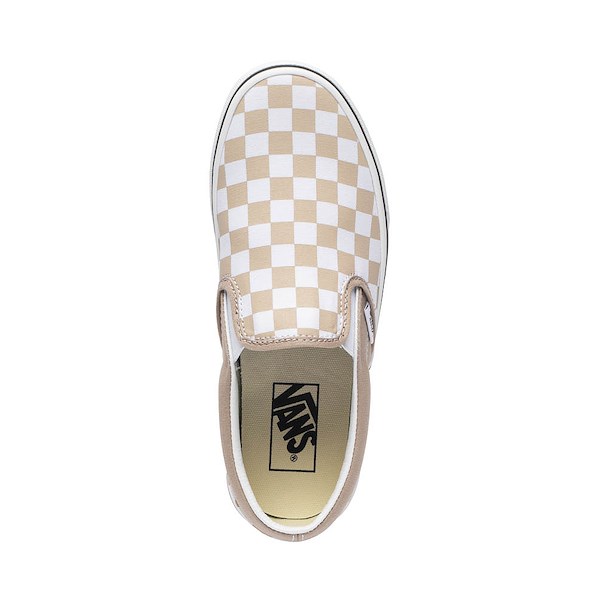 alternate view Vans Classic Slip-On Checkerboard Skate Shoe - MushroomALT2