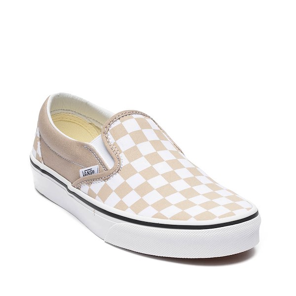 alternate view Vans Classic Slip-On Checkerboard Skate Shoe - MushroomALT5