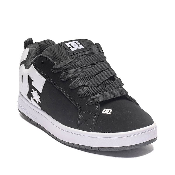 alternate view Mens DC Court Graffik Skate Shoe - Black / WhiteALT5