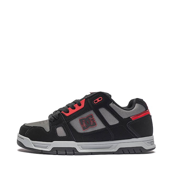 alternate view Mens DC Stag SE Skate Shoe - Black / Grey / RedALT1