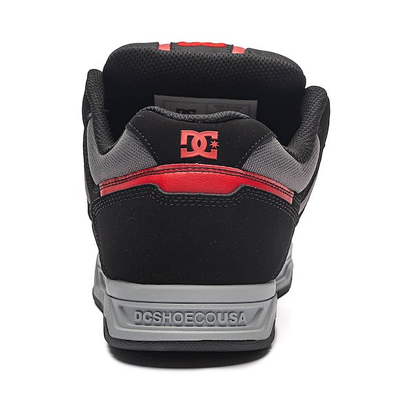 alternate view Mens DC Stag SE Skate Shoe - Black / Grey / RedALT4