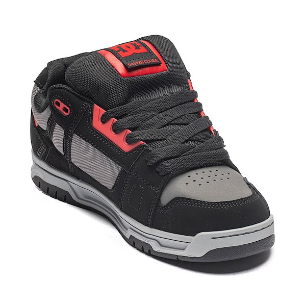 alternate view Mens DC Stag SE Skate Shoe - Black / Grey / RedALT5