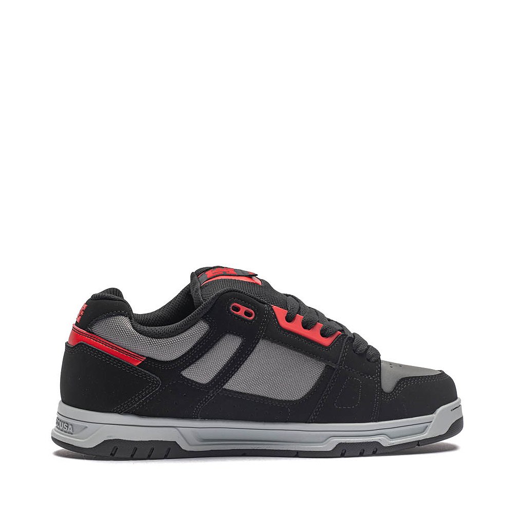 Mens DC Stag SE Skate Shoe - Black / Grey / Red