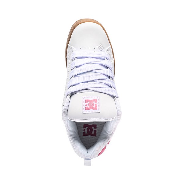 alternate view Womens DC Court Graffik Skate Shoe - White / Pink / GumALT2