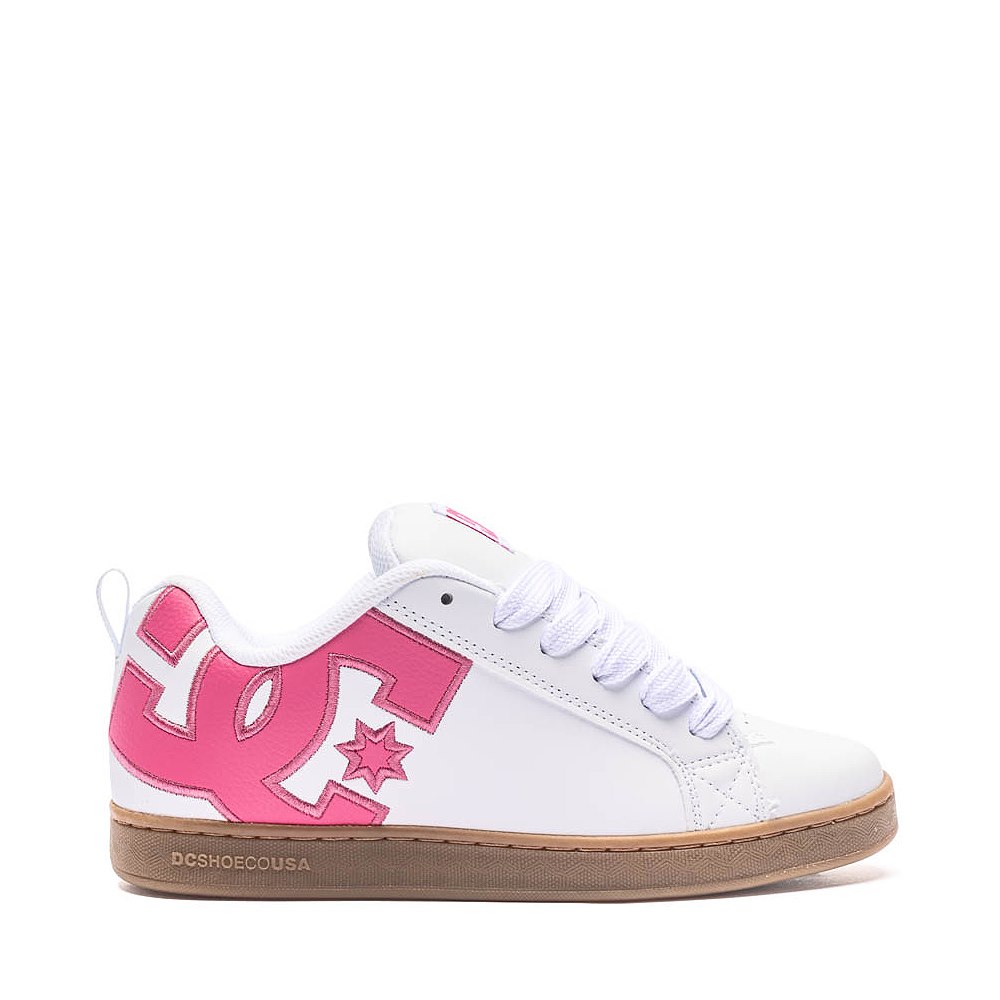 Womens DC Court Graffik Skate Shoe - White / Pink / Gum