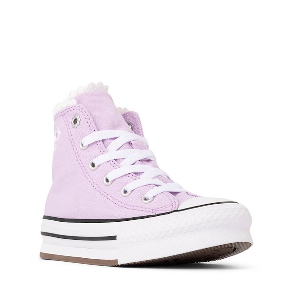 alternate view Converse Chuck Taylor All Star Lift Bubble Flower High-Top Sneaker - Little Kid - LilacALT5