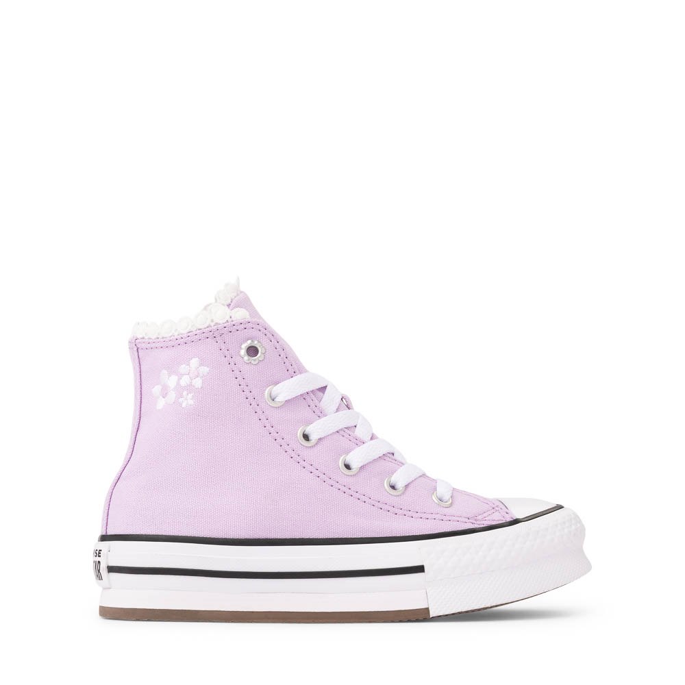 Converse Chuck Taylor All Star Lift Bubble Flower High-Top Sneaker - Little Kid - Lilac