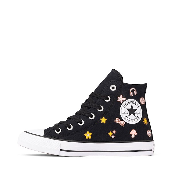 alternate view Converse Chuck Taylor All Star Retro Embroidery High-Top Sneaker - Black / New Found BloomALT1
