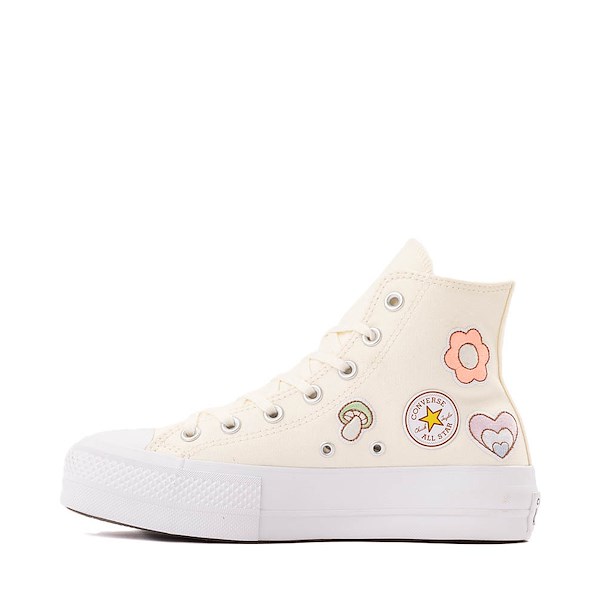 alternate view Womens Converse Chuck Taylor All Star Lift Retro Embroidery High-Top Sneaker - EgretALT1