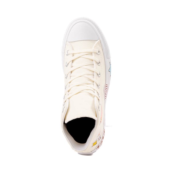 alternate view Womens Converse Chuck Taylor All Star Lift Retro Embroidery High-Top Sneaker - EgretALT2