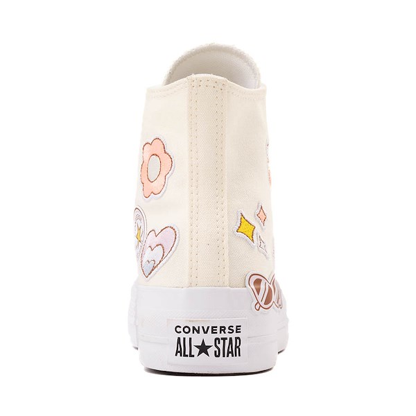 alternate view Womens Converse Chuck Taylor All Star Lift Retro Embroidery High-Top Sneaker - EgretALT4