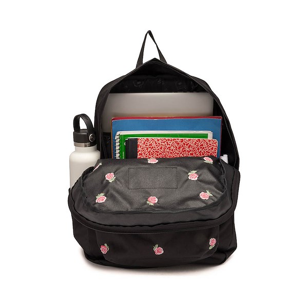 alternate view JanSport Superbreak&reg; Plus Backpack - Just A Rose Embroidery BlackALT1