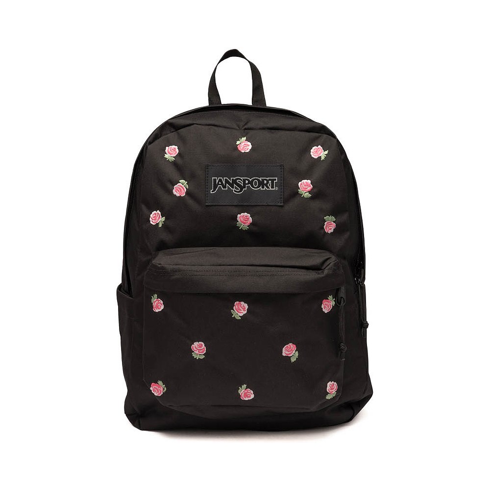 JanSport Superbreak&reg; Plus Backpack - Just A Rose Embroidery Black