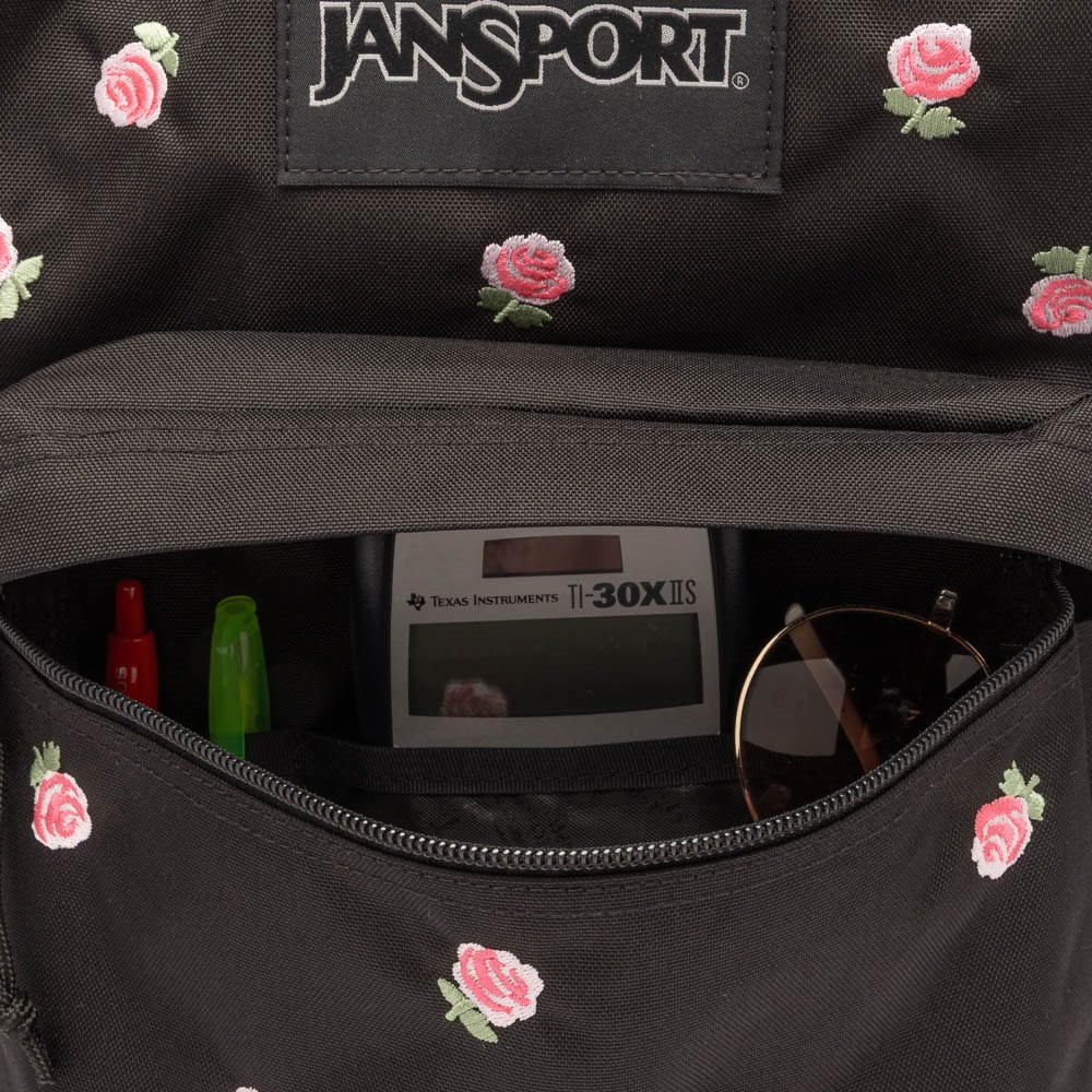black jansport backpack with roses Superbreak Plus FX Surreal Sensations The Superbreak Plus FX from JANSPORT keeps the classic daypack feel JanSport Backpacks - Flowers, JanSport