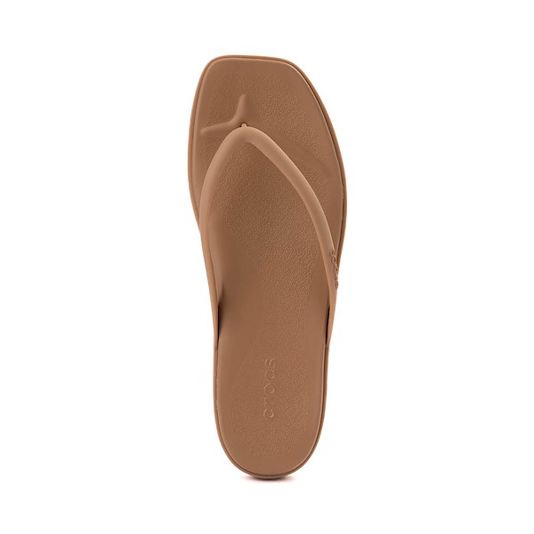 alternate view Womens Crocs Miami Flip Flop Sandal - Milk ChocolateALT2