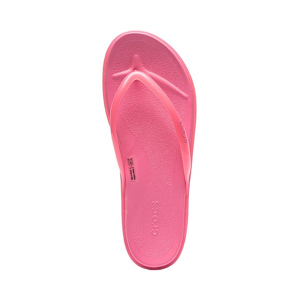 alternate view Womens Crocs Miami Jelly Round Toe Flip-Flop - Pink LemonadeALT2