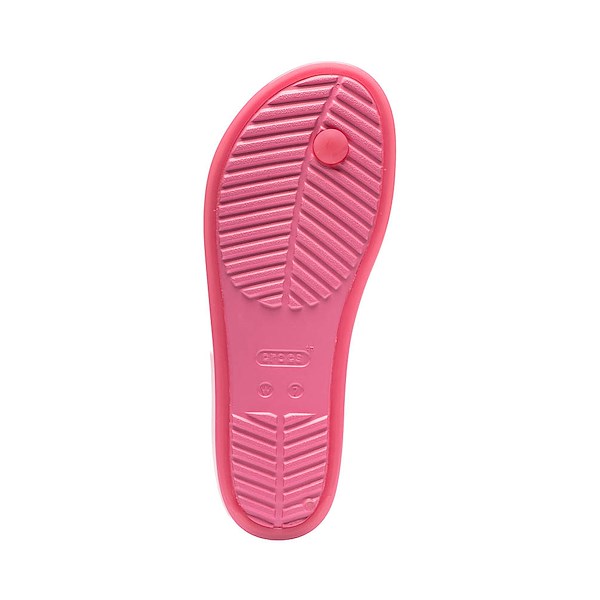 alternate view Womens Crocs Miami Jelly Round Toe Flip-Flop - Pink LemonadeALT3