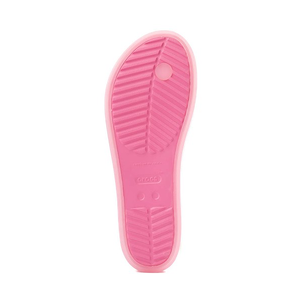 alternate view Womens Crocs Miami Jelly Round Toe Flip-Flop - Pink LemonadeALT3