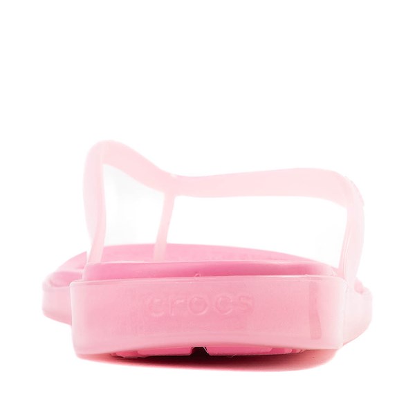 alternate view Womens Crocs Miami Jelly Round Toe Flip-Flop - Pink LemonadeALT4