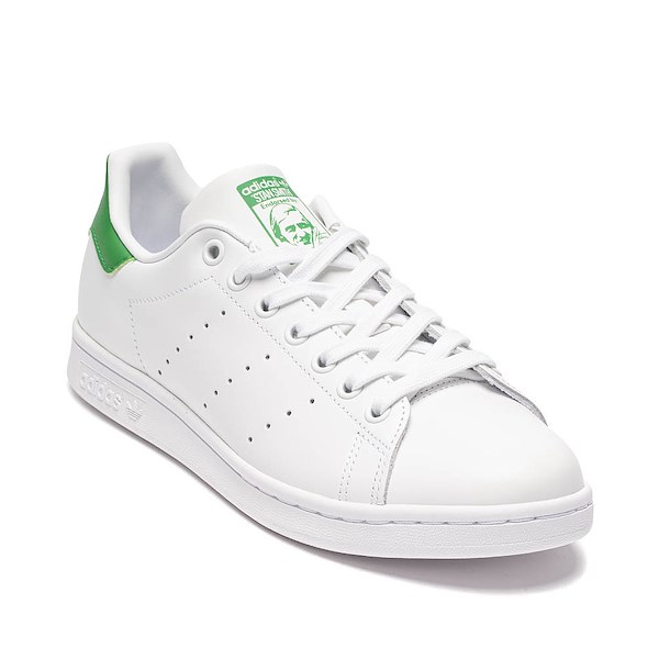 alternate view Womens adidas Stan Smith Athletic Shoe - Cloud White / Cloud White / GreenALT5