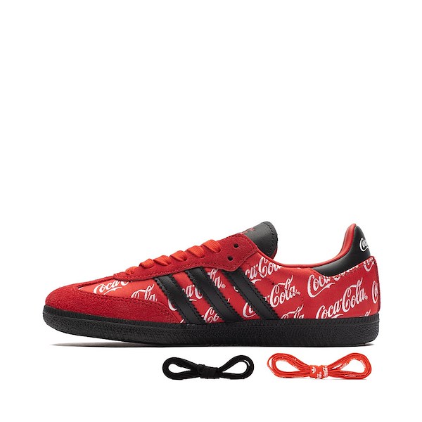 alternate view Mens adidas Coca-Cola Samba OG Athletic Shoe - Red / Core Black / Cloud WhiteALT1