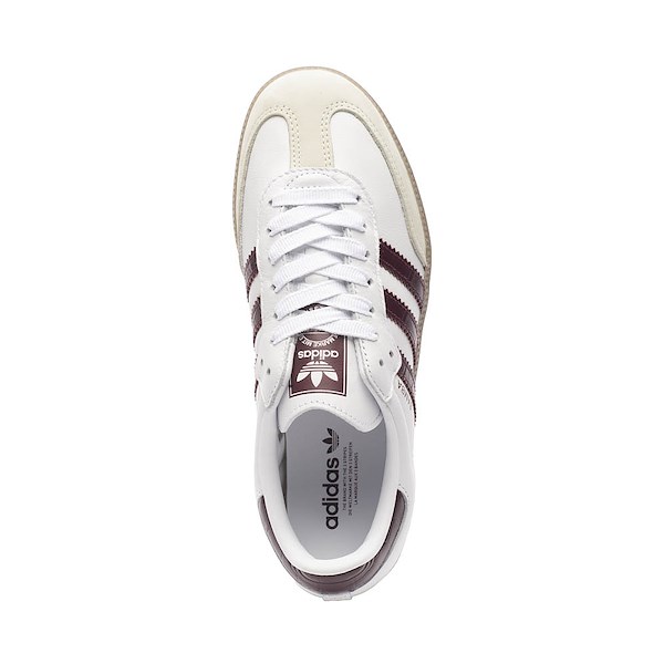 alternate view Womens adidas Samba OG Athletic Shoe - Cloud White / Maroon / GumALT2