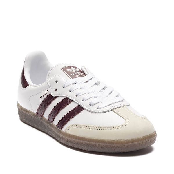alternate view Womens adidas Samba OG Athletic Shoe - Cloud White / Maroon / GumALT5