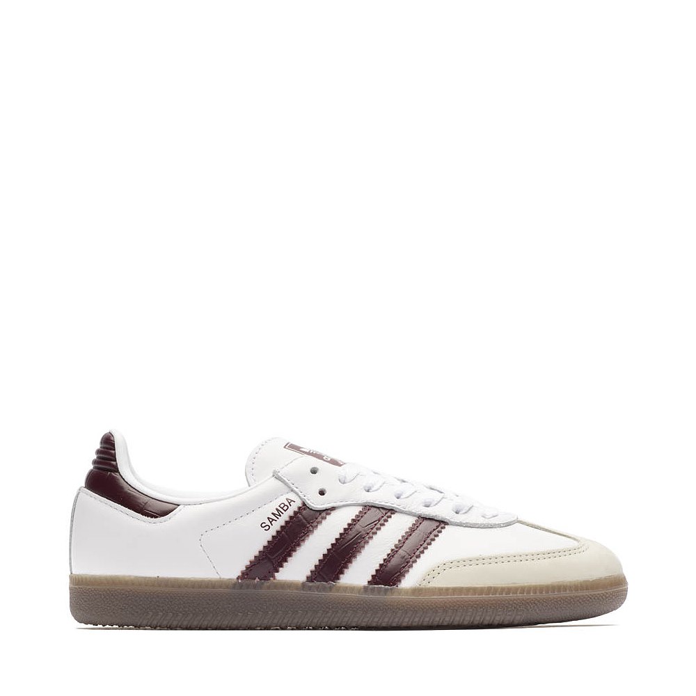Womens adidas Samba OG Athletic Shoe - Cloud White / Maroon / Gum