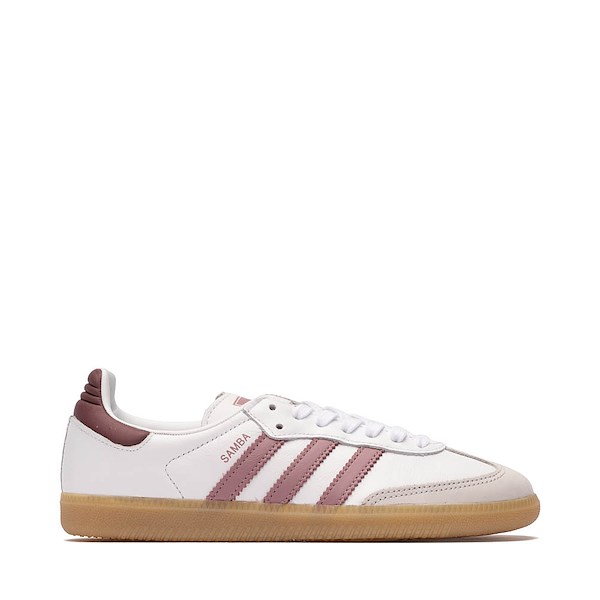 Womens adidas Samba OG Athletic Shoe - Cloud White / Magic Mauve Quiet Crimson