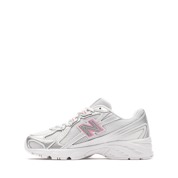 alternate view New Balance 740 Athletic Shoe - Big Kid - Silver Metallic / Signal PinkALT1