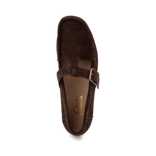 Womens Clarks Wallabee Evo T-Bar Mocassin - Chocolate | JourneysCanada