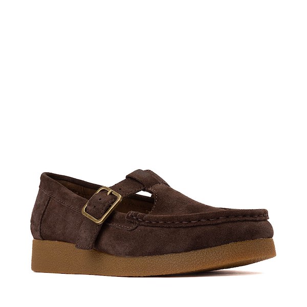 Womens Clarks Wallabee Evo T-Bar Mocassin - Chocolate | JourneysCanada