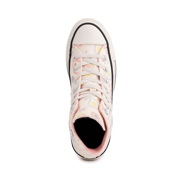 alternate view Converse Chuck Taylor All Star Embroidered Paisley Pop High-Top Sneaker - Egret / Olive Android / Petal PinkALT2