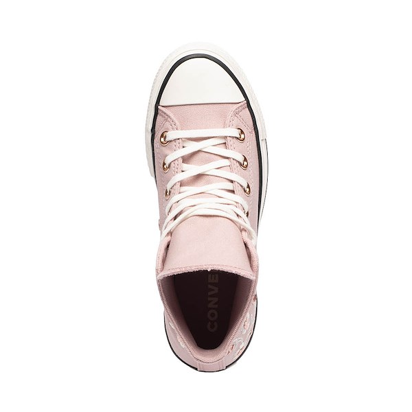 alternate view Womens Converse Chuck Taylor All Star Lift Sequin Floral High-Top Sneaker - Petal PinkALT2