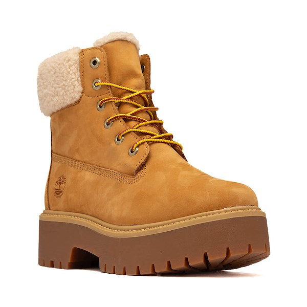 Womens Timberland Stone Street Warm-Lined Waterproof Platform Boot - Wheat