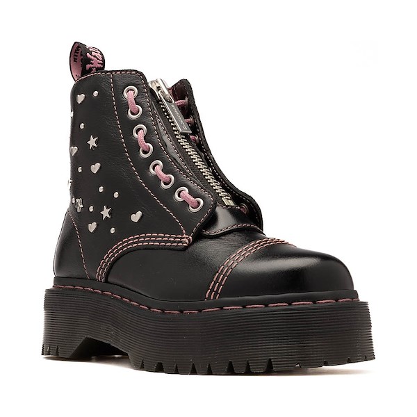 Botte Dr. Martens Sinclair coeurs et étoiles pour femmes - Noir