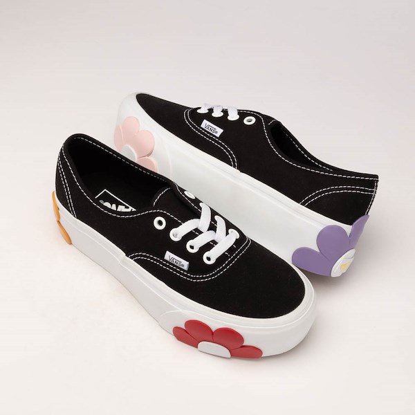 Chaussure de skate Vans Authentic Stackform Oversized Florals  Noir