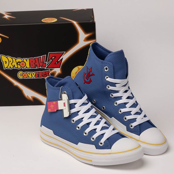 alternate view Converse x Dragon Ball Z Chuck Taylor All Star High-Top Vegeta Sneaker - Delft / High Risk RedALT1D