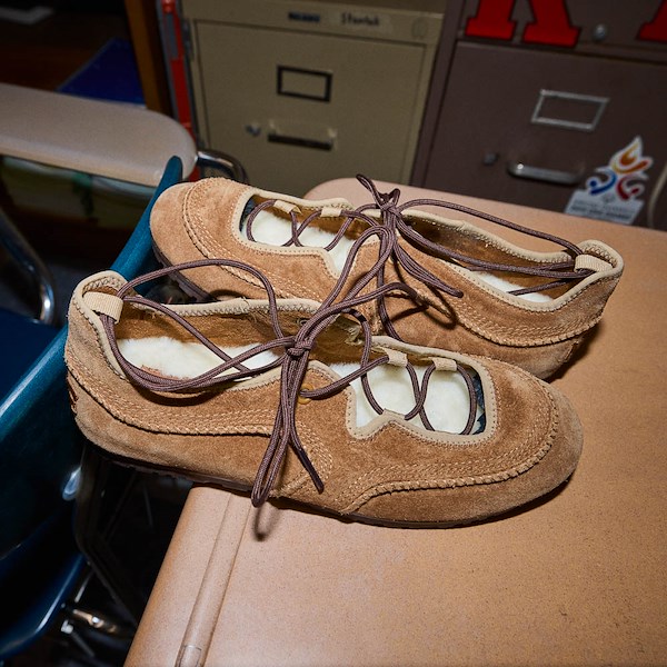 Womens UGG® Quill Ballet Sneaker - Chestnut / Sand