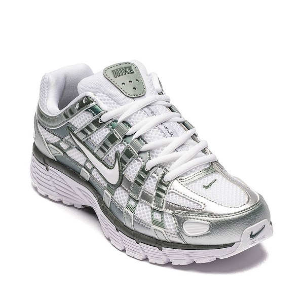 Womens Nike P-6000 Athletic Shoe - White / Mica Green / Camo Green